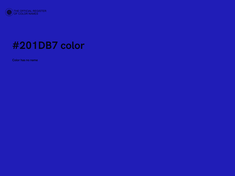 #201DB7 color image