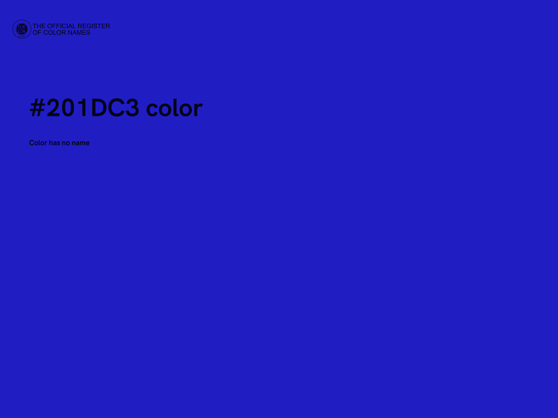 #201DC3 color image