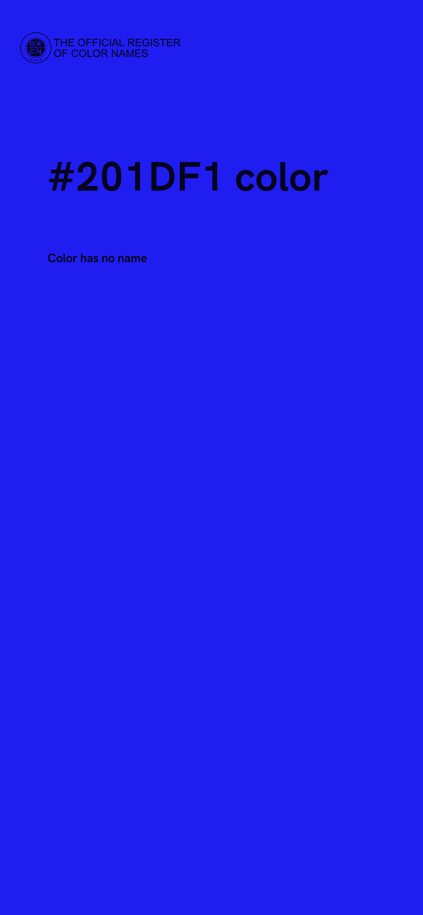 #201DF1 color image