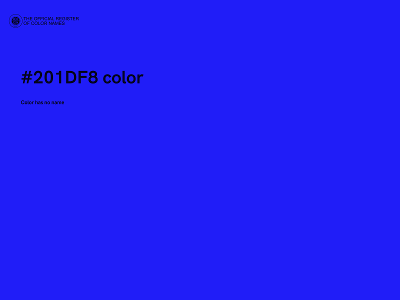 #201DF8 color image