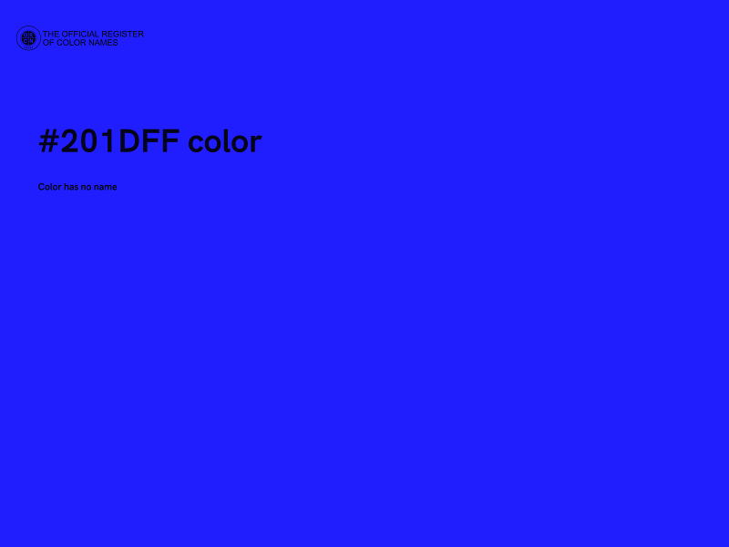 #201DFF color image