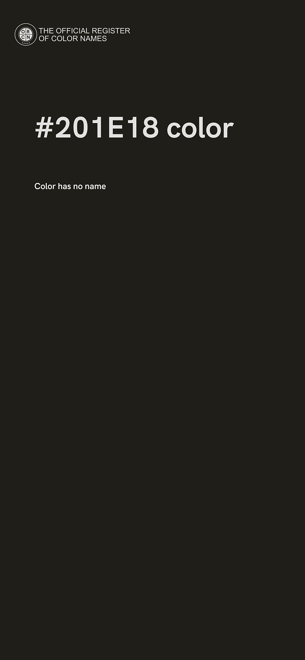 #201E18 color image