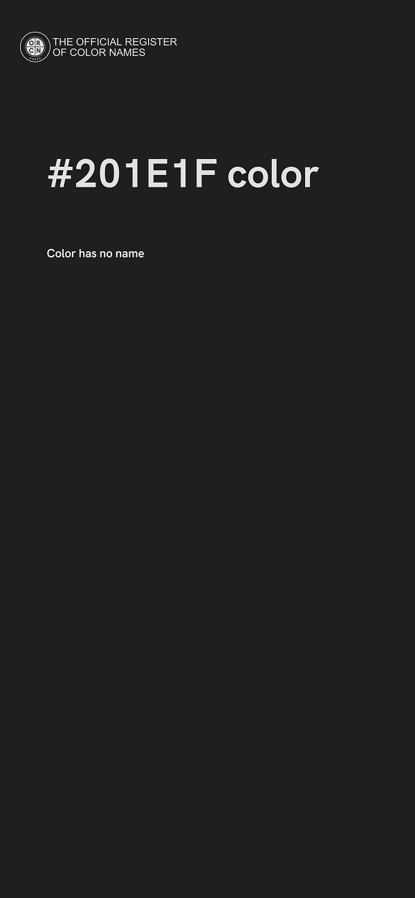 #201E1F color image