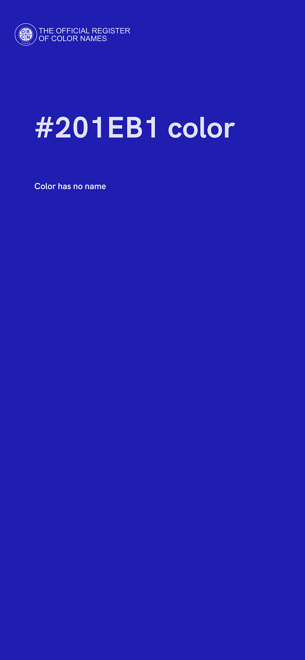 #201EB1 color image