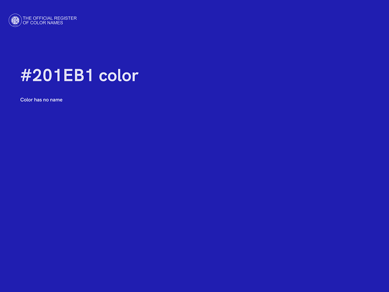 #201EB1 color image