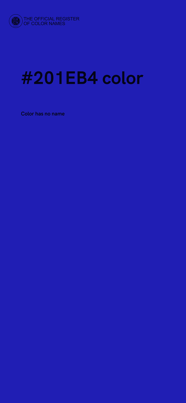 #201EB4 color image