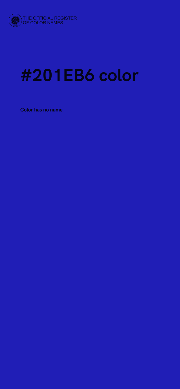 #201EB6 color image