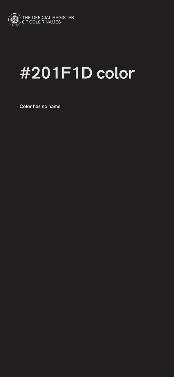 #201F1D color image