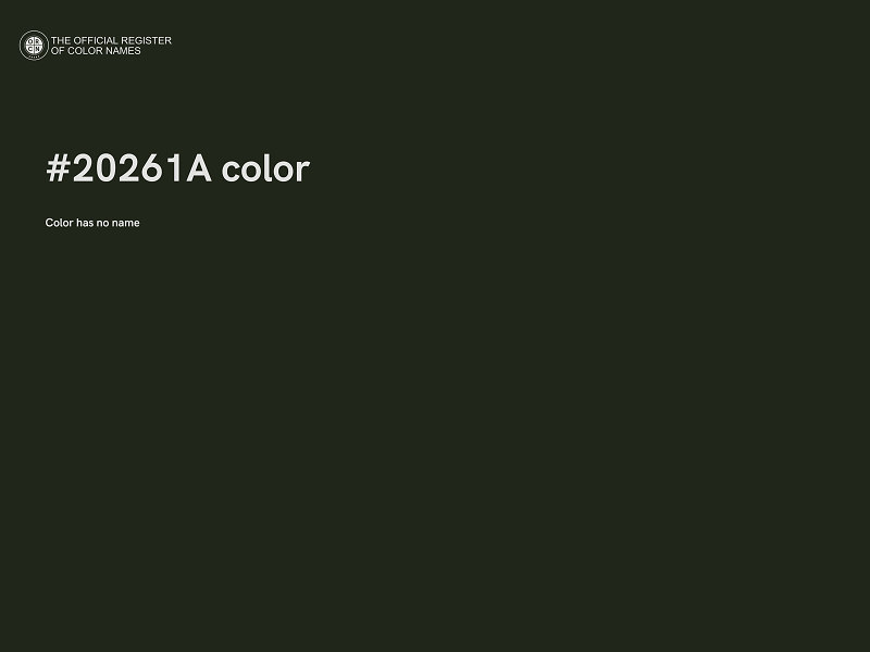 #20261A color image