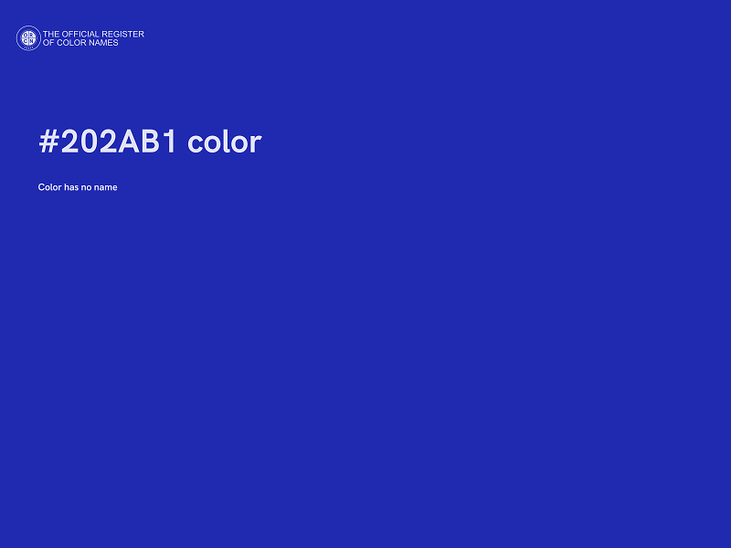 #202AB1 color image