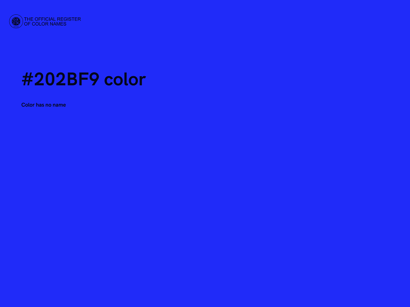 #202BF9 color image