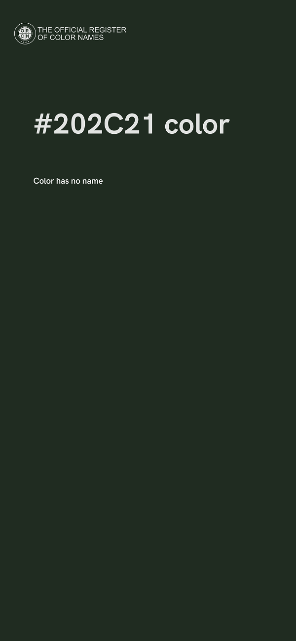 #202C21 color image