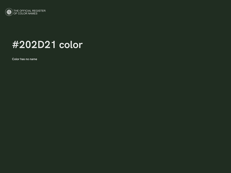 #202D21 color image