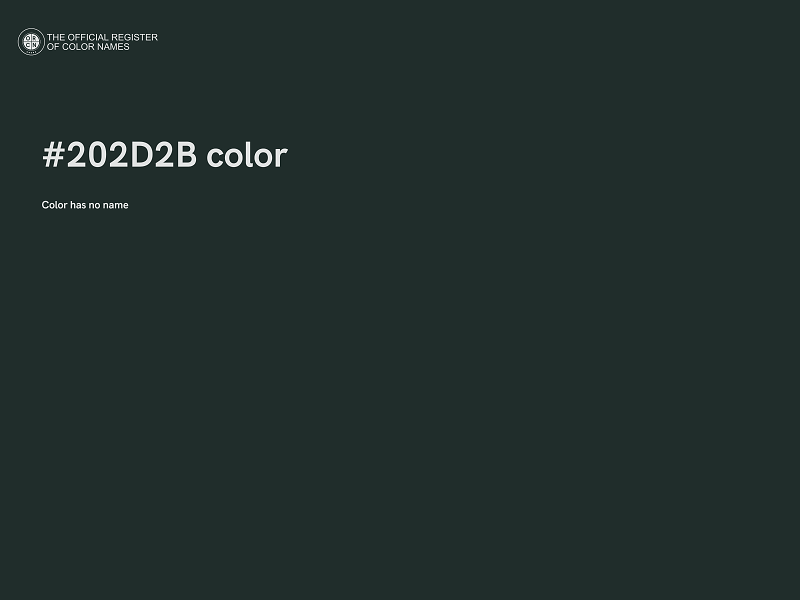 #202D2B color image