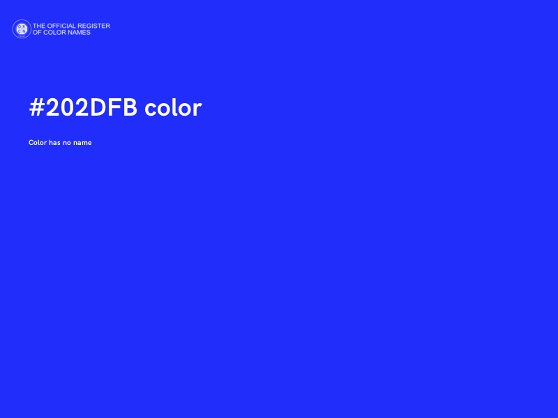 #202DFB color image