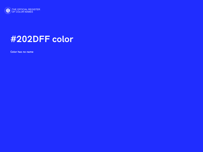 #202DFF color image