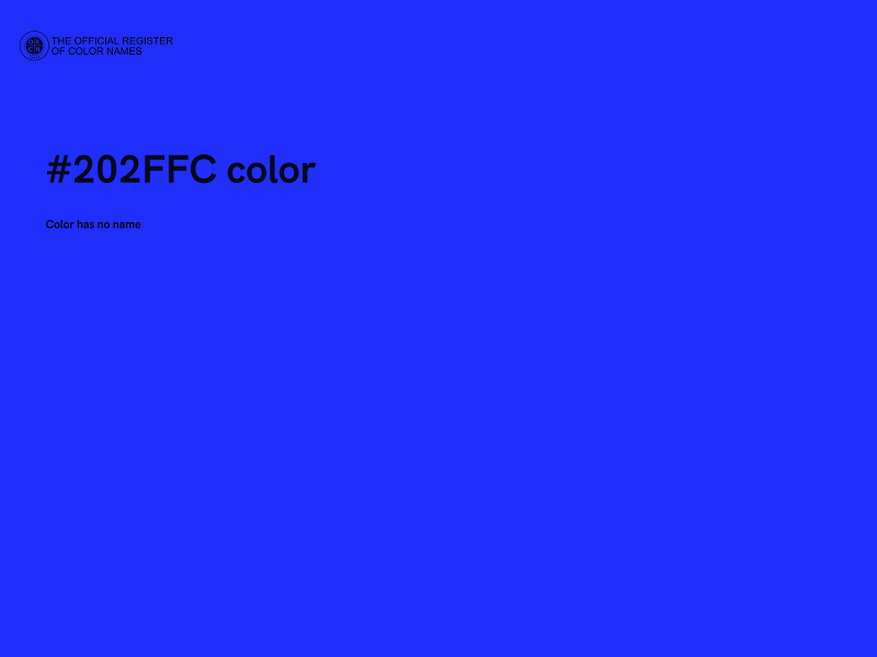 #202FFC color image