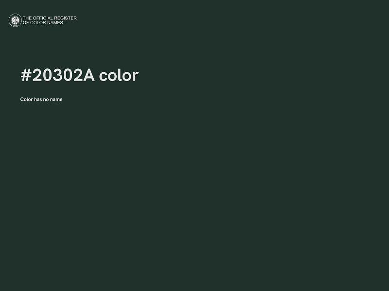 #20302A color image
