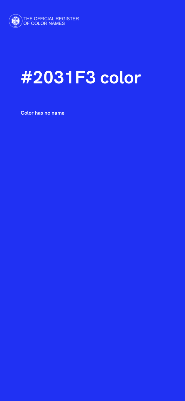 #2031F3 color image