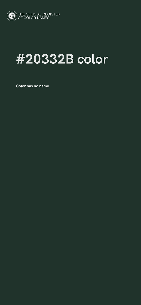 #20332B color image