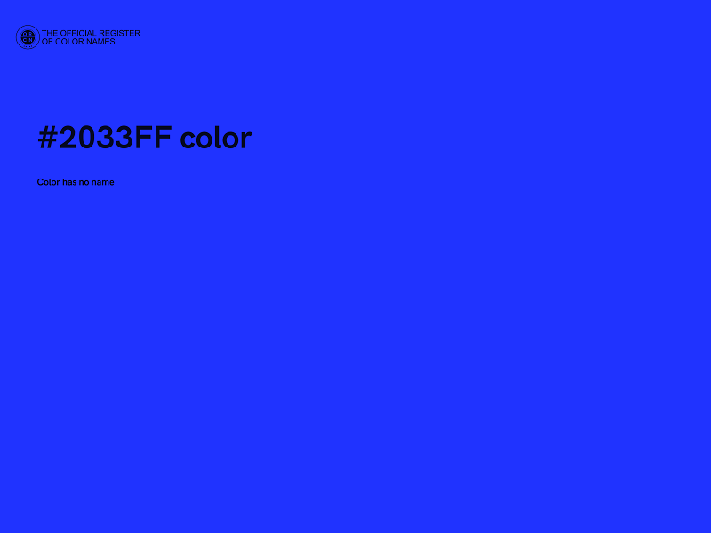 #2033FF color image