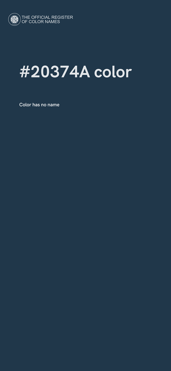 #20374A color image