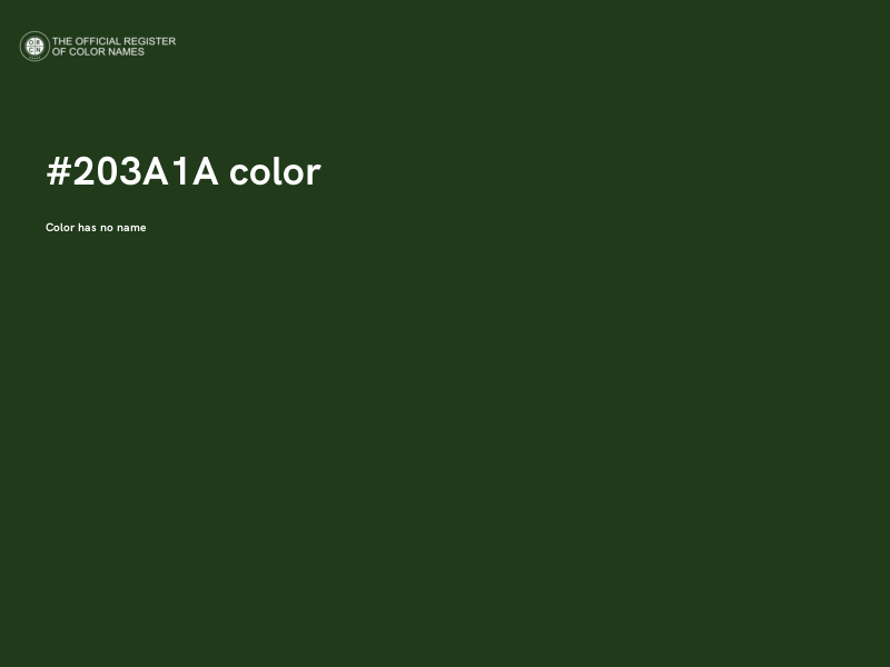#203A1A color image