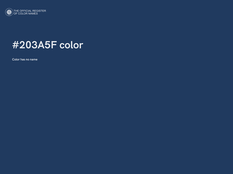 #203A5F color image