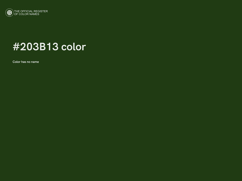 #203B13 color image