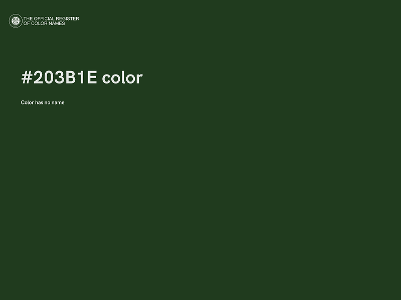 #203B1E color image