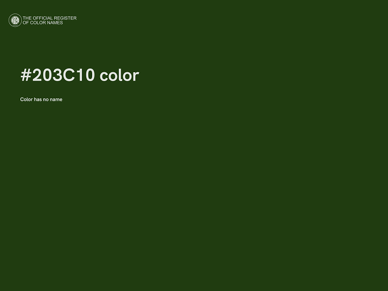 #203C10 color image
