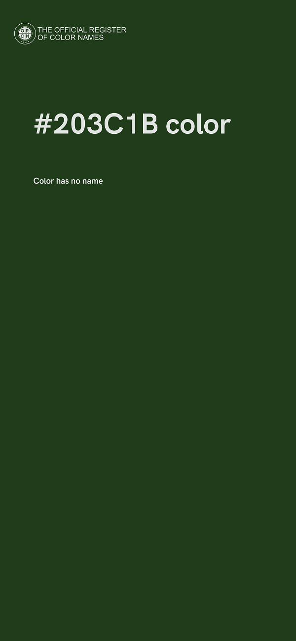 #203C1B color image