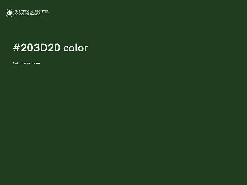 #203D20 color image