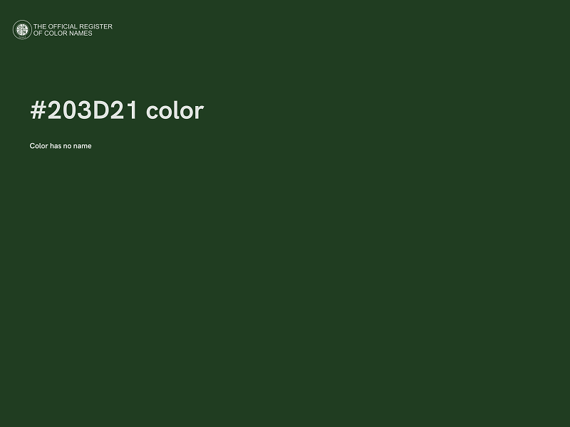 #203D21 color image