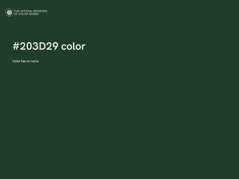 #203D29 color image