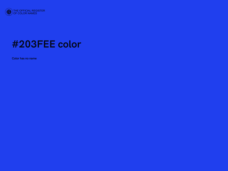 #203FEE color image