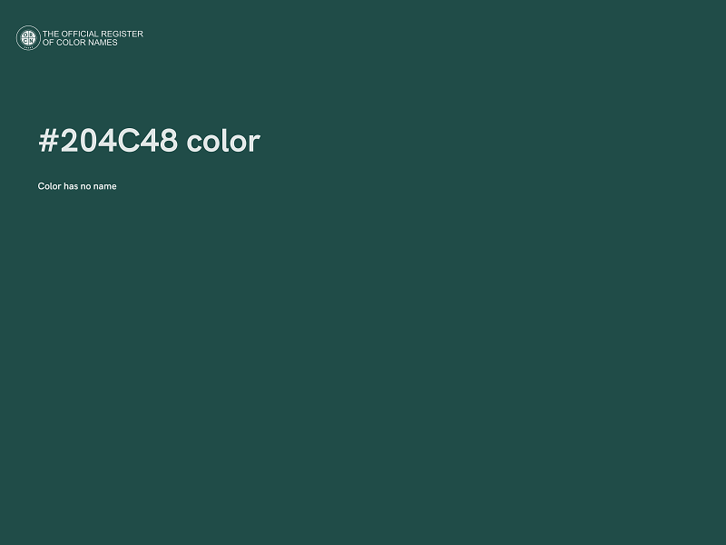 #204C48 color image