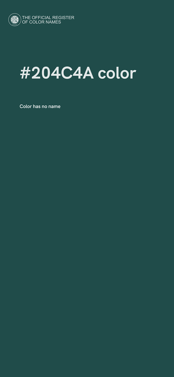 #204C4A color image