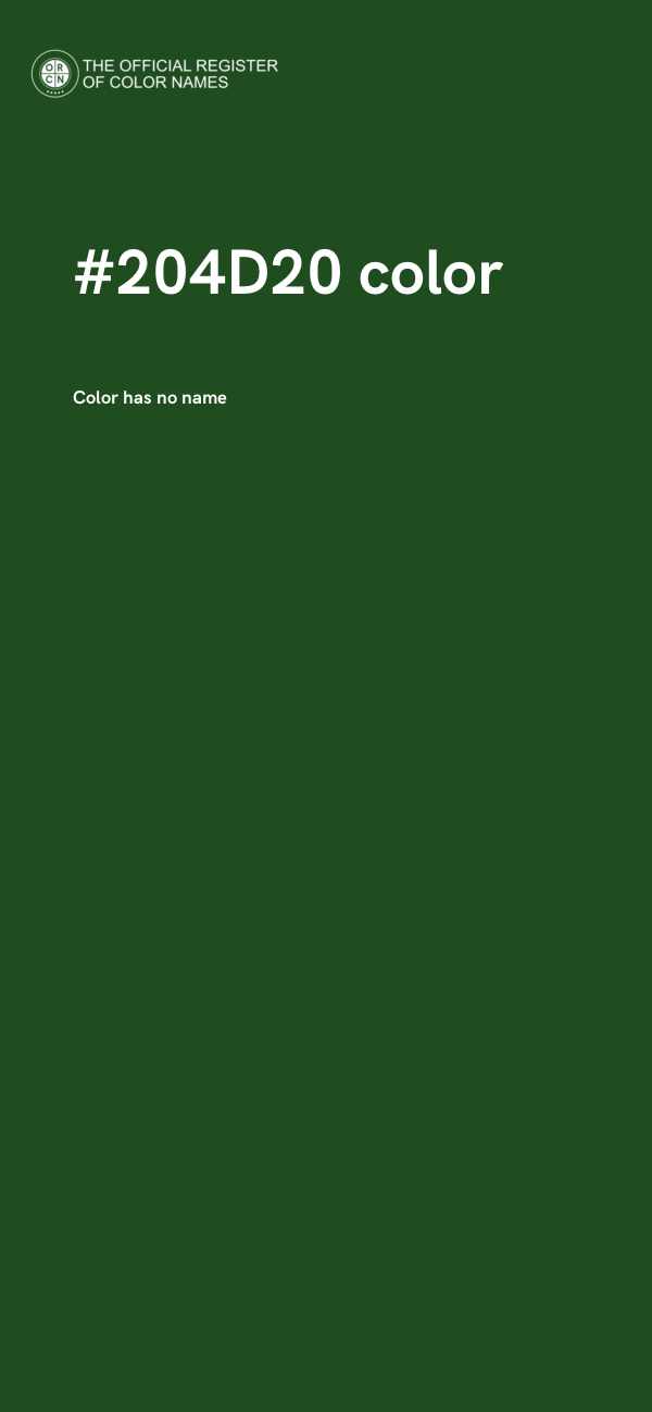 #204D20 color image