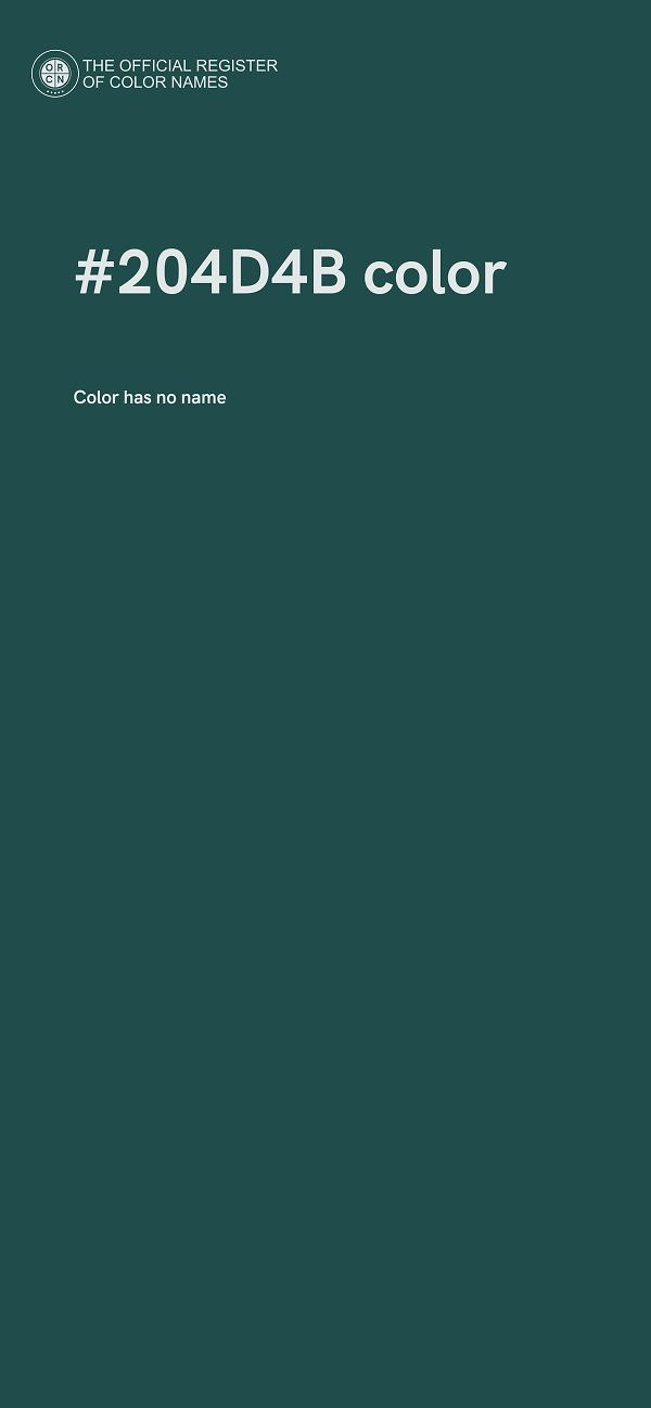 #204D4B color image