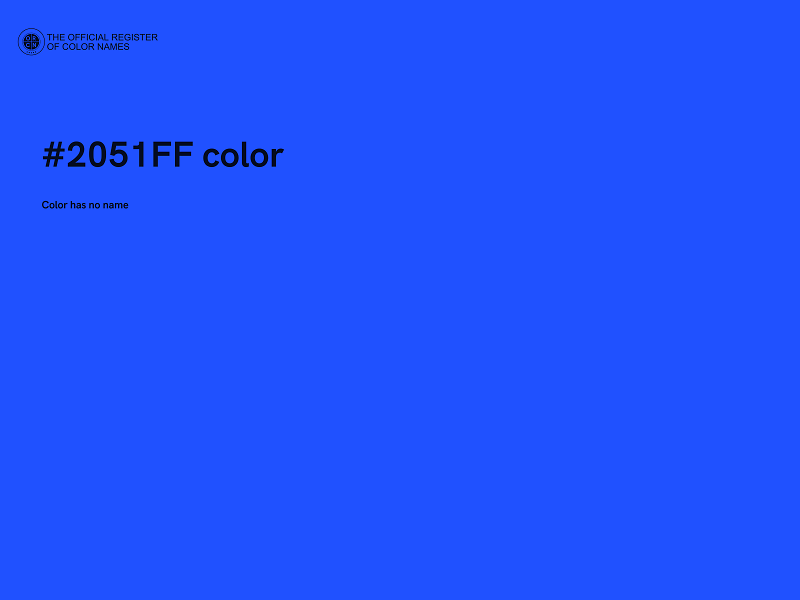 #2051FF color image