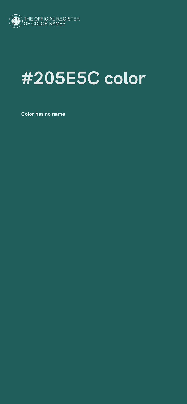 #205E5C color image