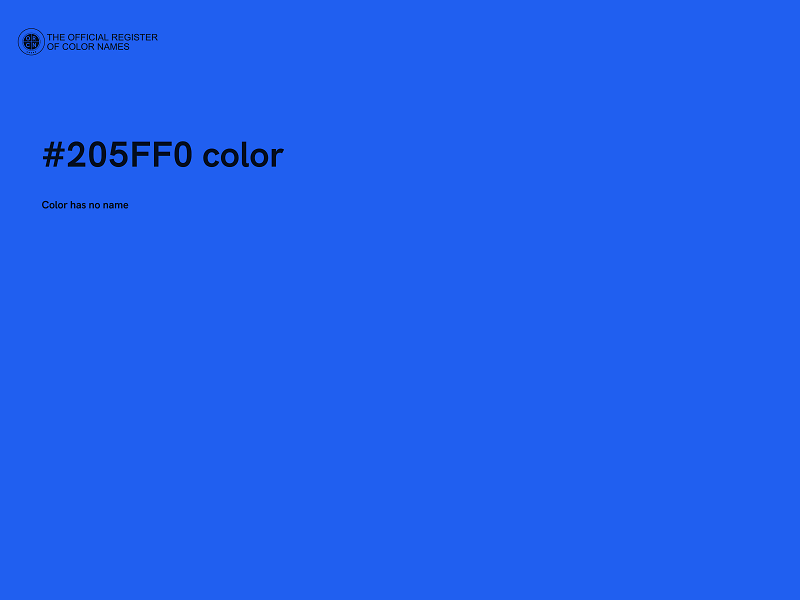 #205FF0 color image