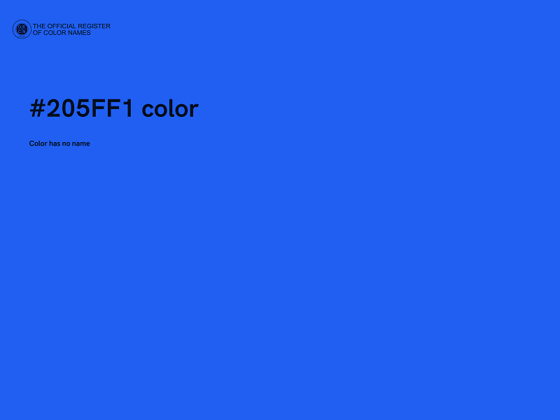 #205FF1 color image