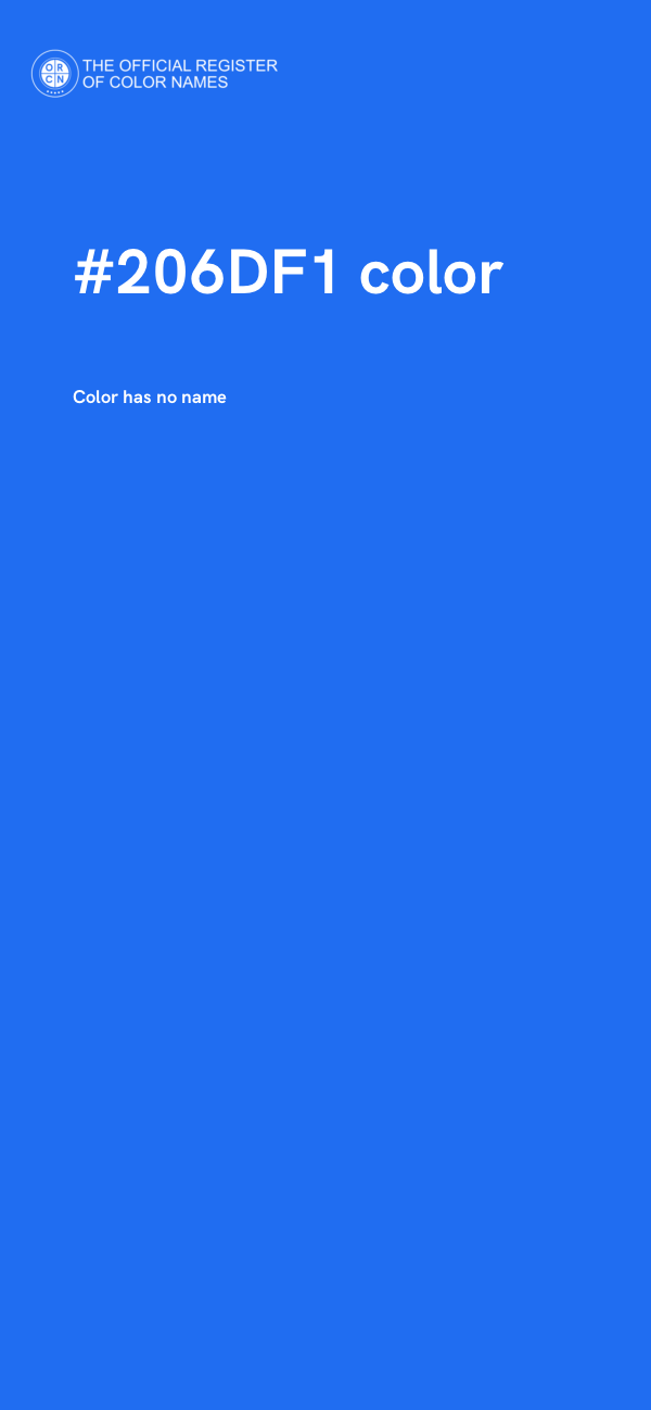 #206DF1 color image