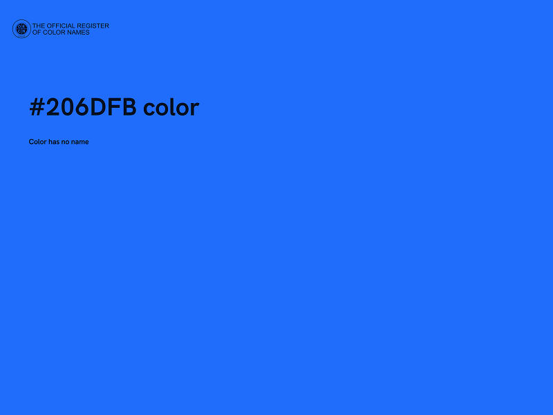 #206DFB color image