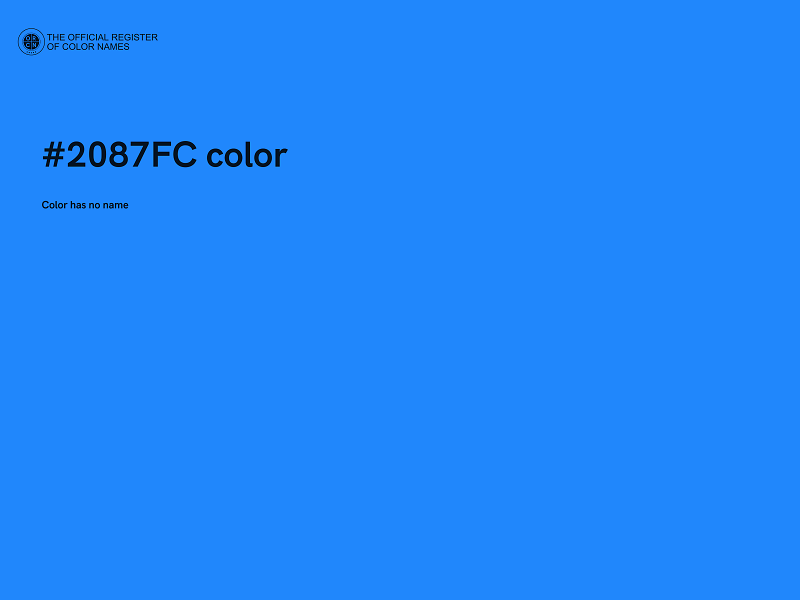 #2087FC color image