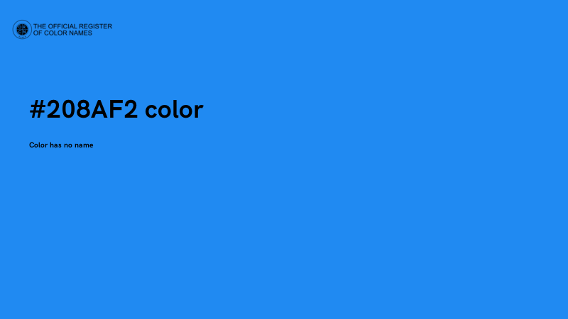 #208AF2 color image