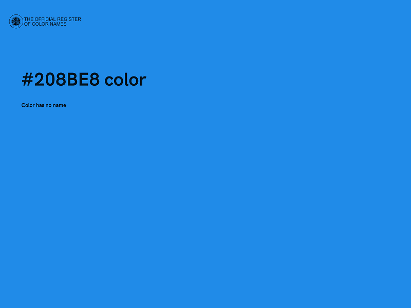 #208BE8 color image