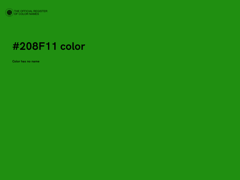 #208F11 color image